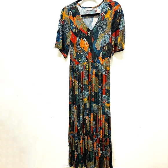 Soft Surroundings Multi-Colored Tiered Maxi Dress Medium - Picture 12 of 12